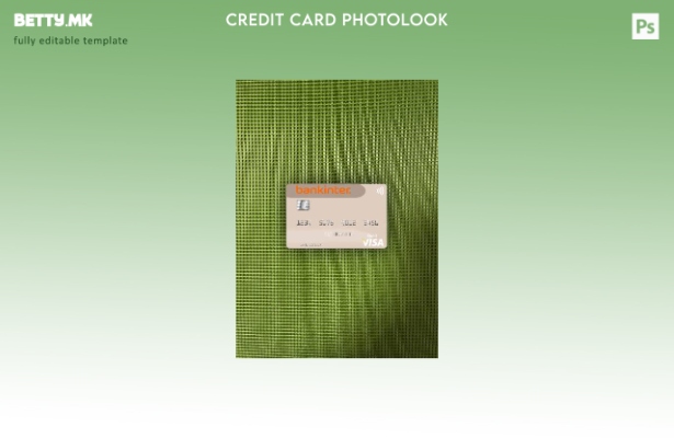 модерен стил Шпанија Bankinter виза дебитна картичка photolook преден шаблон